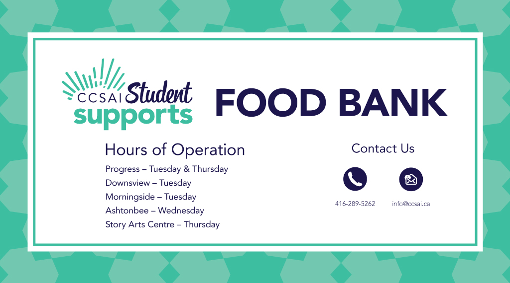 Food bank hours of operation.